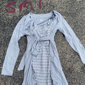 Maternity nightgown and robe